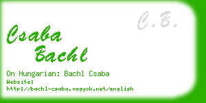 csaba bachl business card